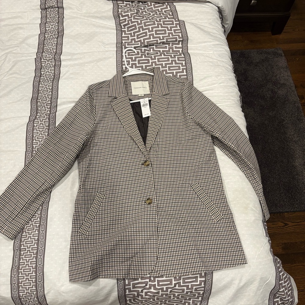 American Eagle | Brown, Black and White Blazer